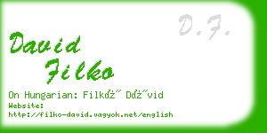 david filko business card